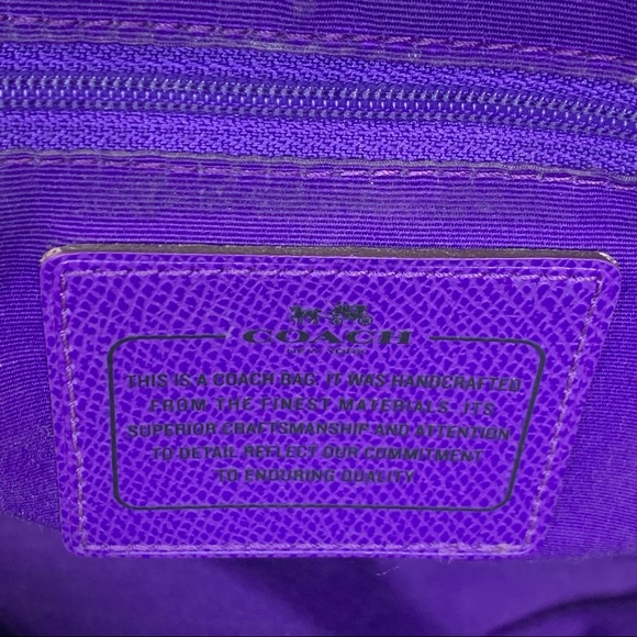 COACH PURPLE ULTRA VIOLET CITY ZIP TOTE HANDBAG - Picture 7 of 16